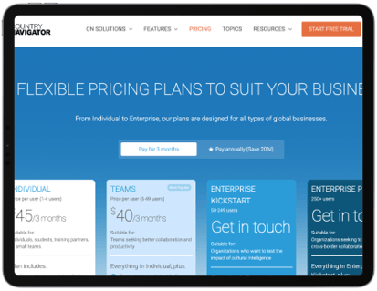 Flexible Pricing Plans Country Navigator